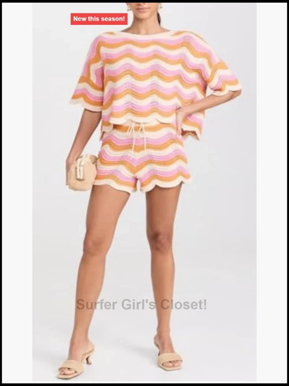 Women 2 Piece Set Short Sleeve Crochet Cover Up with Shorts Beach Vacation